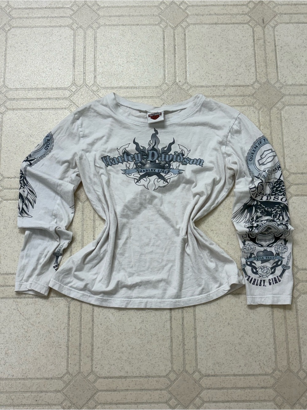 Harley-Davidson Faribault Harley-Davidson Graphic Long Sleeve Tee White